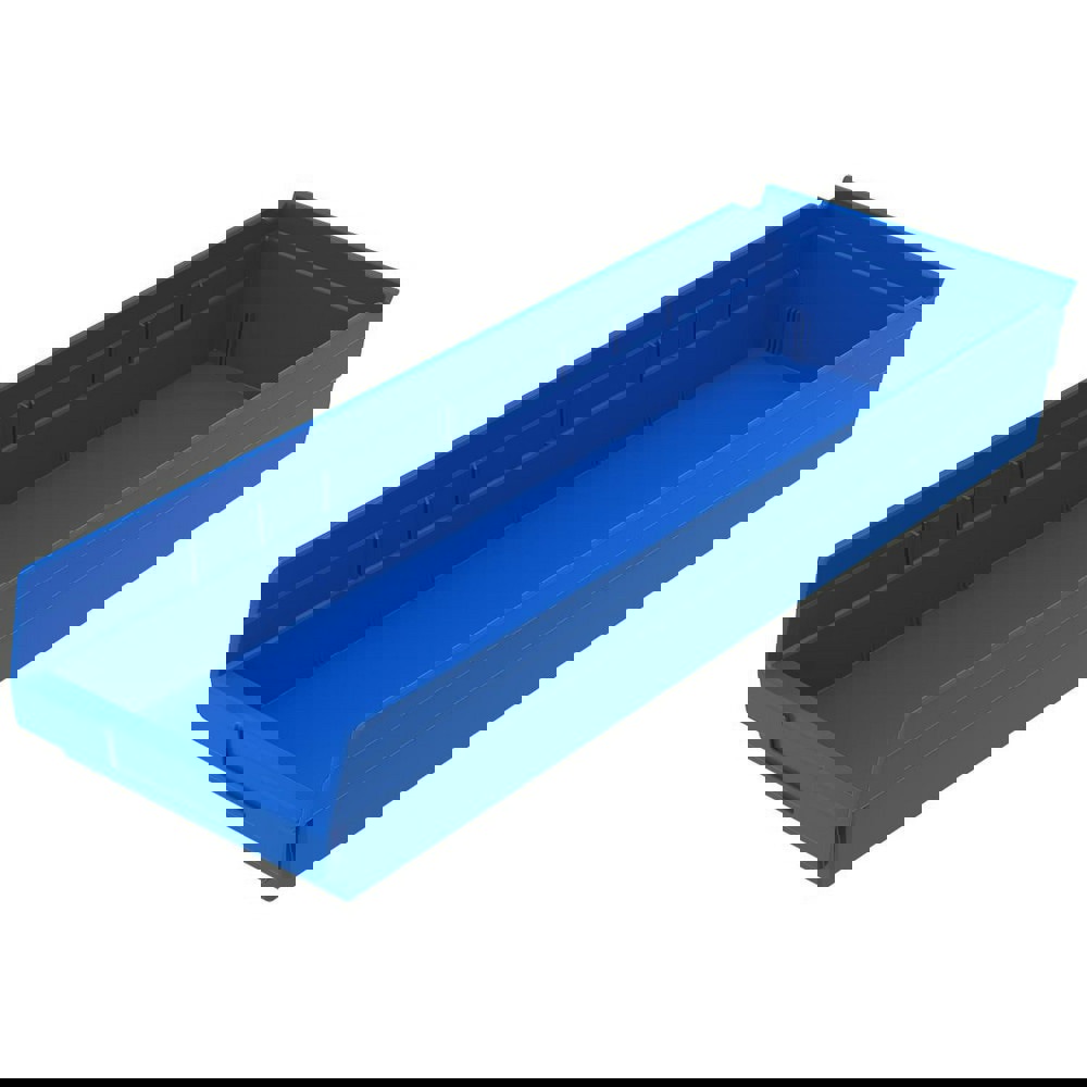 Plastic Hopper Shelf Bin: Blue